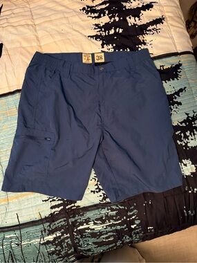RedHead Bass Pro Mens Nylon Fishing Cargo Shorts Size 38 Blue Hiking 612RHS20